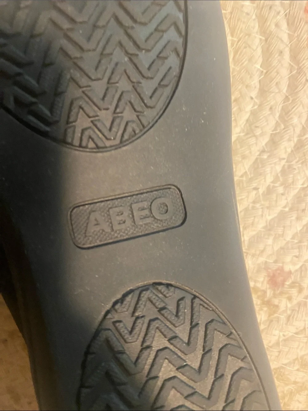 Abeo Women’s Black Slide Sandals with Tan Footbed
